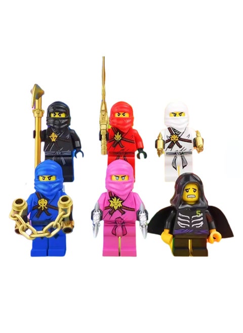 Ninjago Small Particle Assembly Toy Building Block Doll Toy(First Generation Ninja 6)