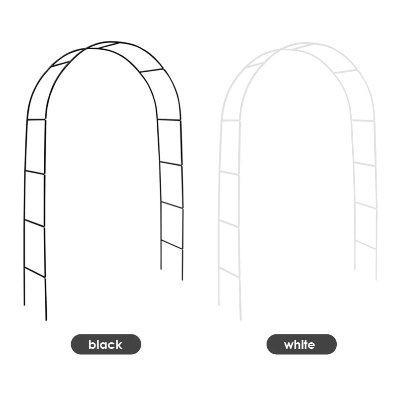 White Metal Outdoor Garden Arch - Sturdy Wear-Resistant Trellis - Easy To Install Space-Saving Plant Stand For Outdoor Gardens Wedding Ceremonies - Image 3