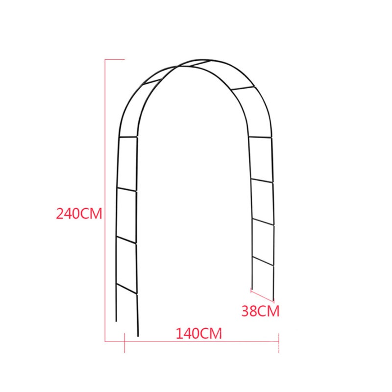 White Metal Outdoor Garden Arch - Sturdy Wear-Resistant Trellis - Easy To Install Space-Saving Plant Stand For Outdoor Gardens Wedding Ceremonies - Image 4