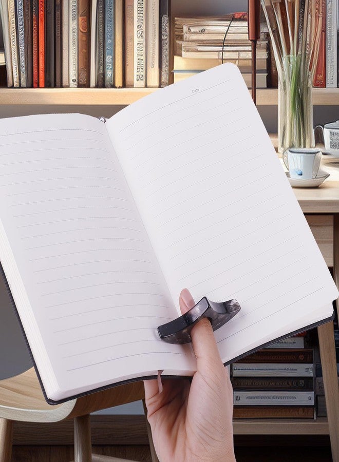 حامل صفحات الكتب Kartterfly Thumb Book Page Holder للقراءة، عبوة من قطعتين، فاصل كتاب على شكل حلقة مرصعة بالنجوم، حامل أصابع للقراءة، هدايا لمحبي الكتب (وردي، أسود) - Image 5