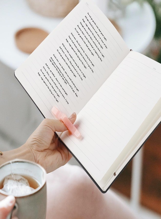حامل صفحات الكتب Kartterfly Thumb Book Page Holder للقراءة، عبوة من قطعتين، فاصل كتاب على شكل حلقة مرصعة بالنجوم، حامل أصابع للقراءة، هدايا لمحبي الكتب (وردي، أسود) - Image 4