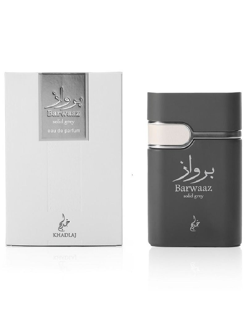 KHADLAJ Barwaaz Solid Gray EDP For Unisex 100ml - Image 2