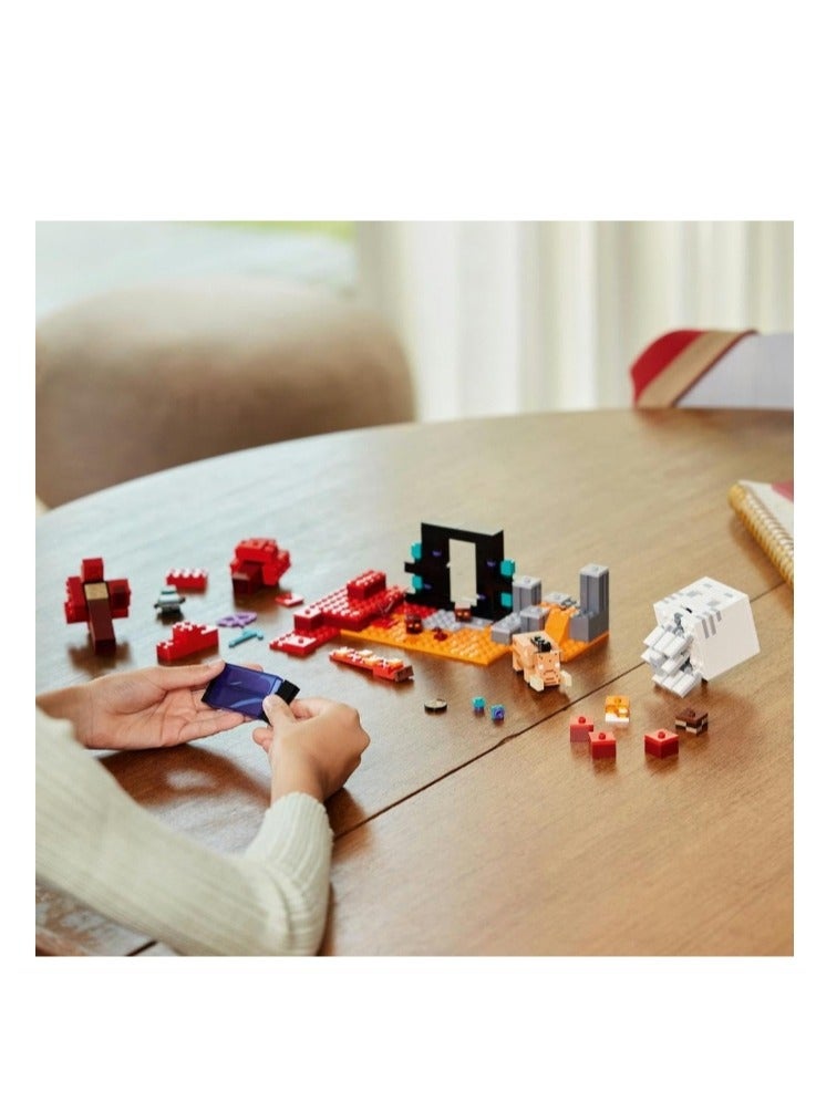 The Nether Portal Ambush Adventure Set, Building Toy for Kids with Action Figures and Battle Scenes, Toy for Boys, Girls and Gamers - Image 3