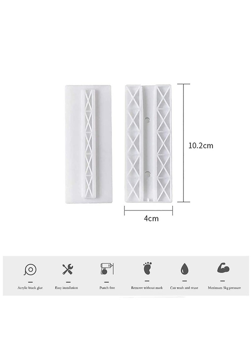 Generic - 2 Pack Power Strip Holder, Surge Protector Fixator, Wall Mount Cable Management System, Self Adhesive Punch Free for Remote Control Router Computer Kitchen Home and Office - Image 1