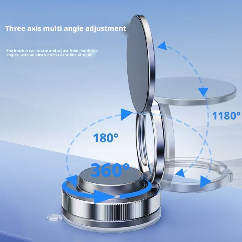 Vacuum Suction Cup Magnetic Car Phone Holder, Foldable, Rotatable, for Navigation - Image 4