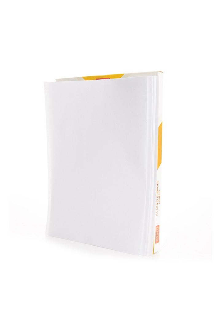 PRIMA A4 White Labels Pack of 100 Sheets | Multi-Purpose 210x297mm Paper Labels for Shipping, Packing & Office Printing, Smooth Thin Texture for Clear Scanning & Laser/Thermal Print - Image 2