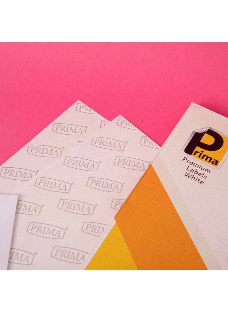 PRIMA A4 White Labels Pack of 100 Sheets | Multi-Purpose 210x297mm Paper Labels for Shipping, Packing & Office Printing, Smooth Thin Texture for Clear Scanning & Laser/Thermal Print - Image 4