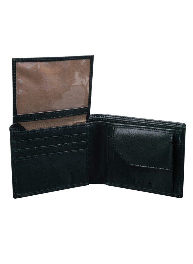 KARA Green Men‚Äôs Wallet - Slim Leather Wallets with Card Holder, Coin Pocket & ID Slot | Mens Purse Wallet, Birthday & Father‚Äôs Day Gift, Stylish Men Accessories, Premium Wallet - Image 4