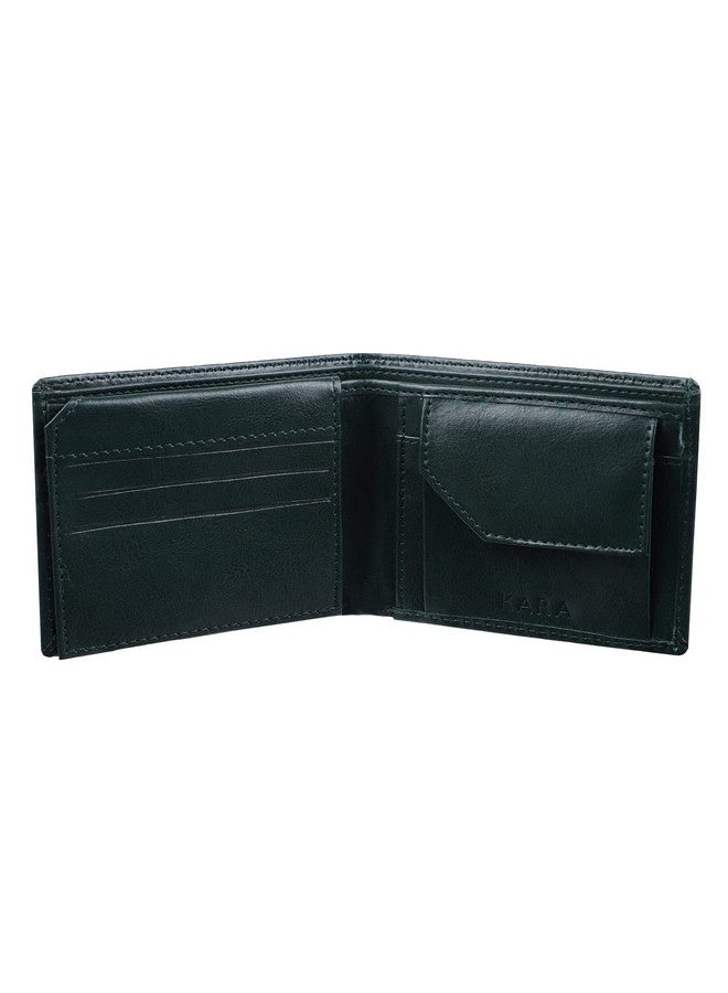 KARA Green Men‚Äôs Wallet - Slim Leather Wallets with Card Holder, Coin Pocket & ID Slot | Mens Purse Wallet, Birthday & Father‚Äôs Day Gift, Stylish Men Accessories, Premium Wallet - Image 3
