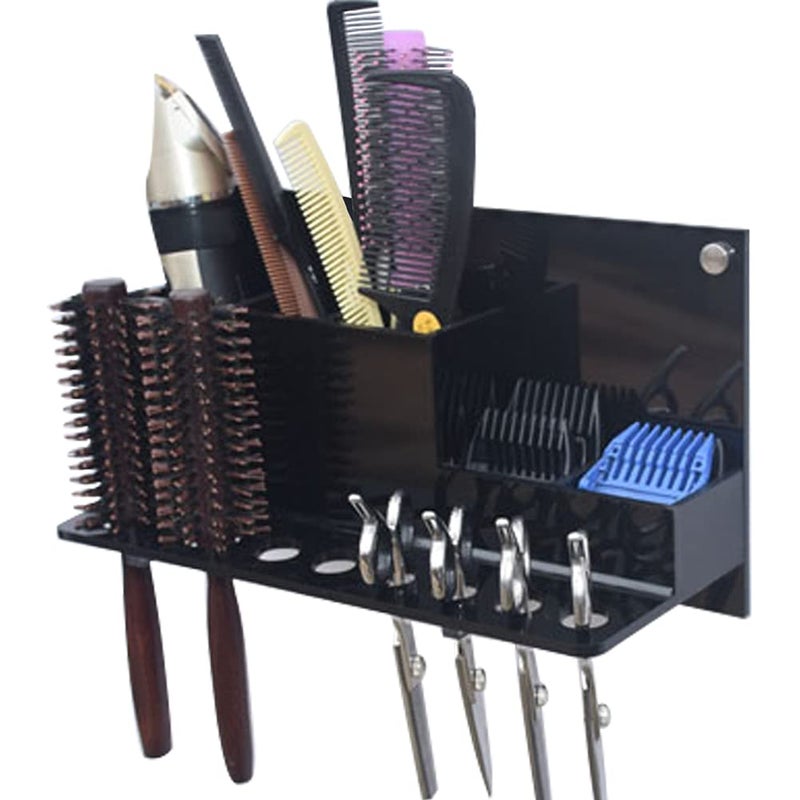 Kelendle Wall Mounted 3Slot Hair Clipper Holder Scissors Comb Holder Electric Shaver Storage Rack Hair Trimmer Holder Beard Trimmer Organizer for Home and Salon Decoration