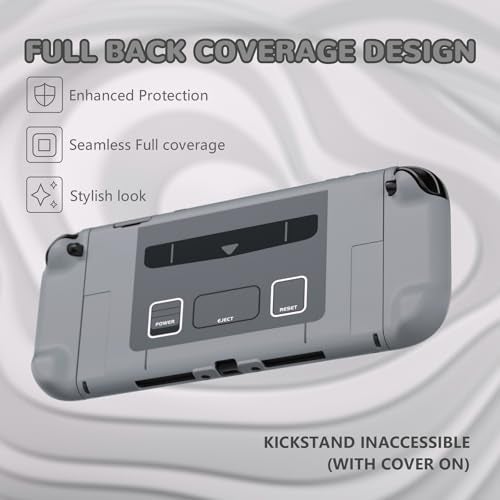PlayVital Protective Case for Nintendo Switch 2 with Extra Stand | Ultra-Slim Dockable Hard Shell, Split Joycon Cover, Button Caps & Thumb Grips | Pattern Series, SFC SNES Classic EU Style - Image 5