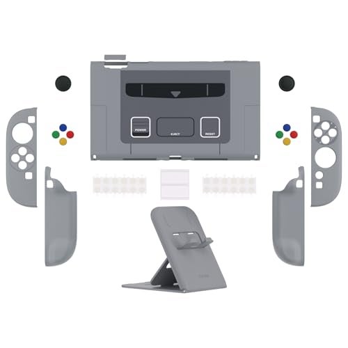 PlayVital Protective Case for Nintendo Switch 2 with Extra Stand | Ultra-Slim Dockable Hard Shell, Split Joycon Cover, Button Caps & Thumb Grips | Pattern Series, SFC SNES Classic EU Style - Image 2