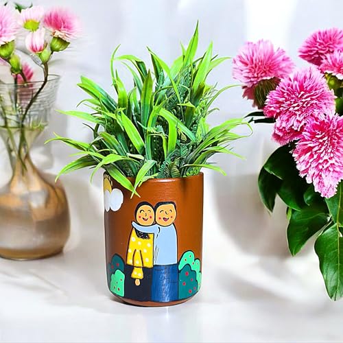 KalaTree Decorative Flower Pots (Without Plant) for Home Decor | Earthenware Hand Painted Terracotta Pots for Living Room Decoration - Image 1