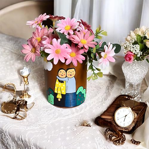 KalaTree Decorative Flower Pots (Without Plant) for Home Decor | Earthenware Hand Painted Terracotta Pots for Living Room Decoration - Image 4