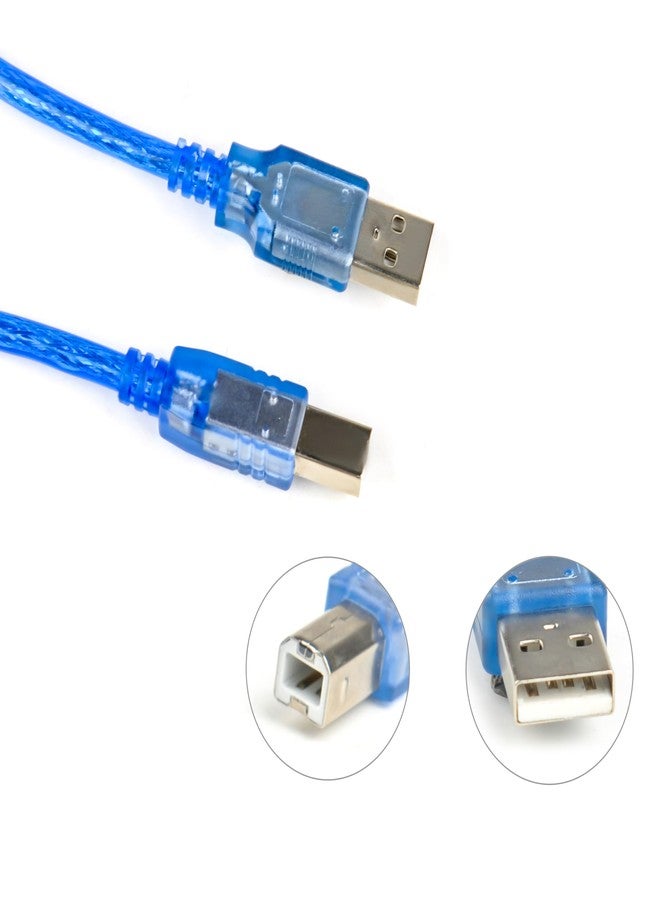 DIYmall 2PCS USB2.0 Cable 30cm/11.8inch Flexible USB-A to USB-B Cable for Arduino 2560 R3 Printer - Image 2