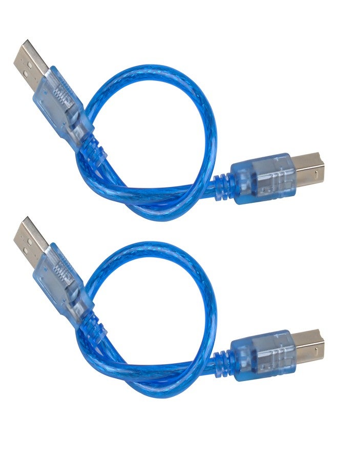 DIYmall 2PCS USB2.0 Cable 30cm/11.8inch Flexible USB-A to USB-B Cable for Arduino 2560 R3 Printer - Image 1