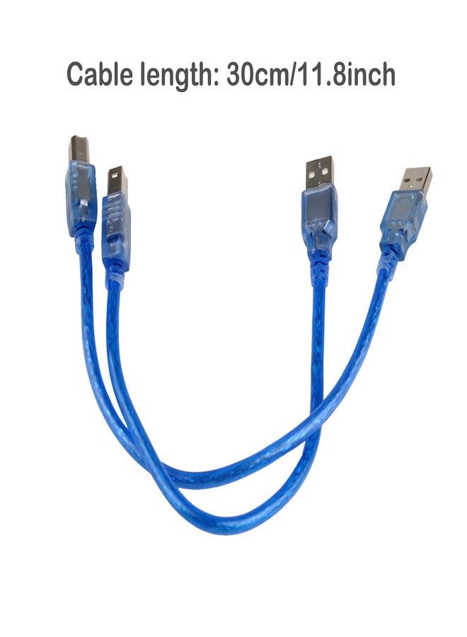 DIYmall 2PCS USB2.0 Cable 30cm/11.8inch Flexible USB-A to USB-B Cable for Arduino 2560 R3 Printer - Image 3