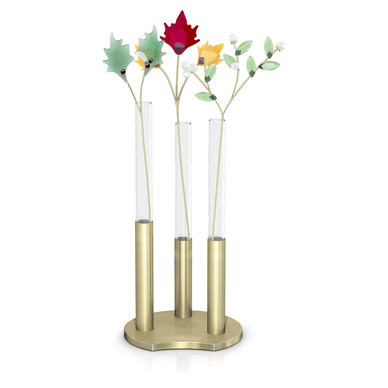 SWAROVSKI Garden Tales Autumn Leaves Figurine  Golden-Yellow and Red Swarovski Crystals and Brushed Champagne Gold Tone-Finish Stem  Part of the Swarovski Garden Tales Collection - Image 2