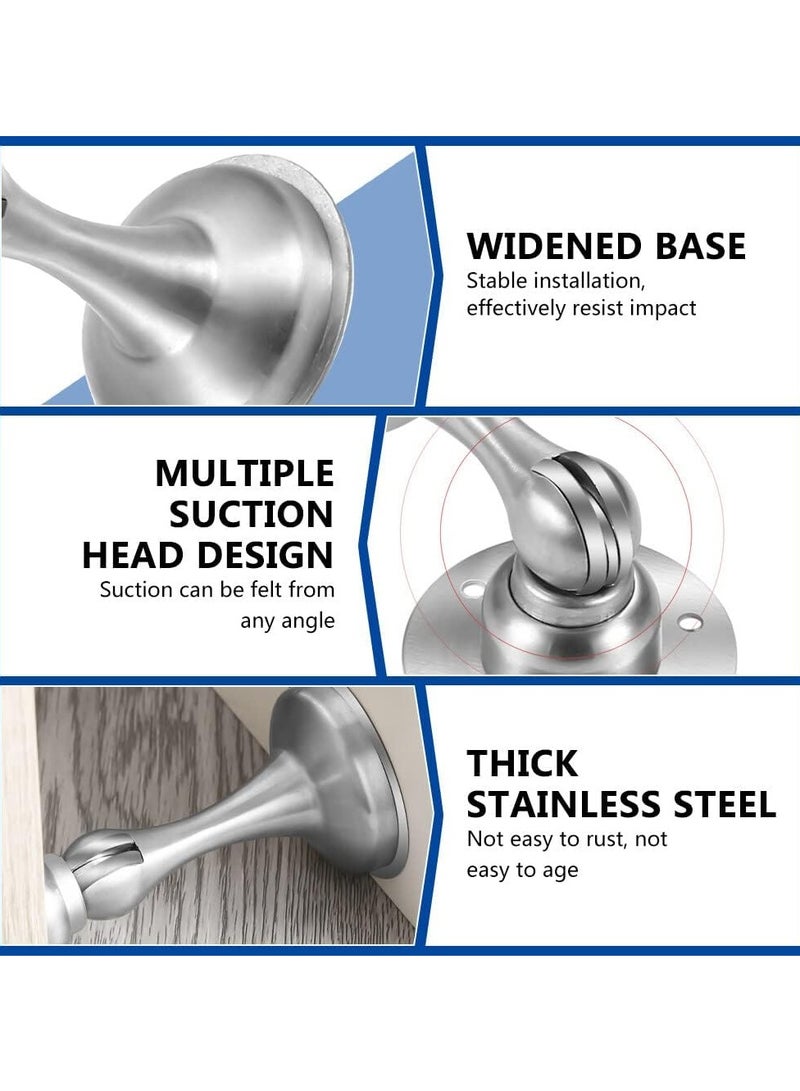 2 Pcs Magnetic Door Stop, Door Stoppers with Catch 3M Self Adhesive/Conceal Screws Mounted, Magnetic Door Catch for Home Office, Patio - Image 4
