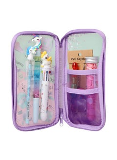 Samvardhan Samvardhan Plastic (Pack Of 7 Unicorn Pouch/Unicorn Pencil/Unicorn Water Pen/Unicorn 10 In 1 Pen/Moti Pencil/Paper Soap And Unicorn Key Chain, Multicolor  - Image 2