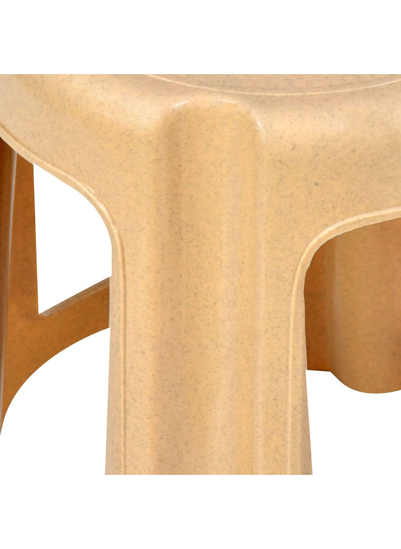 NILKAMAL Nilkamal STL10 Strong and Durable Plastic Seating Stool for Home | Bedroom | Bathroom | Kitchen | Living Room | Office | Adult | Kids | Garden Stool with high Load Capacity (Marble Beige)  - Image 4