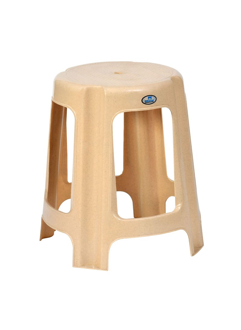 NILKAMAL Nilkamal STL10 Strong and Durable Plastic Seating Stool for Home | Bedroom | Bathroom | Kitchen | Living Room | Office | Adult | Kids | Garden Stool with high Load Capacity (Marble Beige)  - Image 3