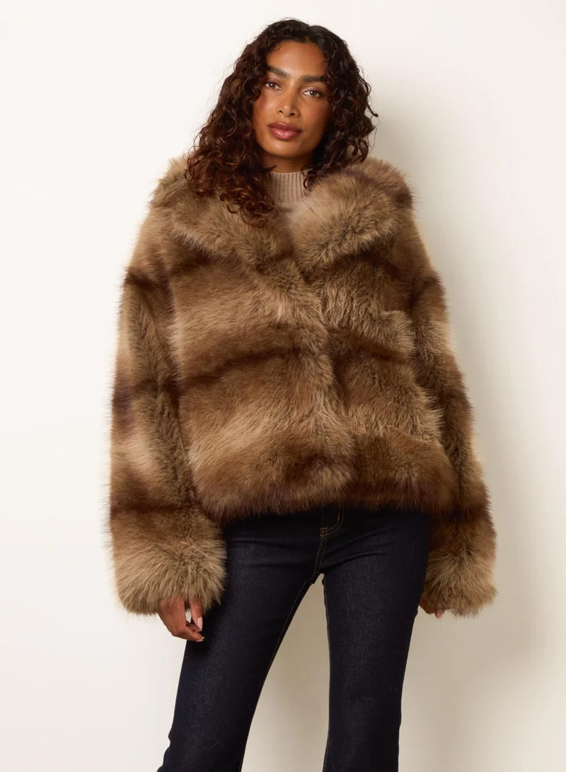 Blue Vanilla  Faux Fur Short Coat for Women | Best Price UAE