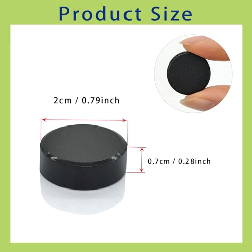PYJLBX Fridge Magnets, 10 Pcs Strong Refrigerator Magnets, Heavy Duty Round Small Magnets for Whiteboard Fridge Locker Craft,Decorative Cute Mini Magnet for School Classroom Office Kitchen Home, Black - Image 4