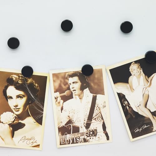 PYJLBX Fridge Magnets, 10 Pcs Strong Refrigerator Magnets, Heavy Duty Round Small Magnets for Whiteboard Fridge Locker Craft,Decorative Cute Mini Magnet for School Classroom Office Kitchen Home, Black - Image 5