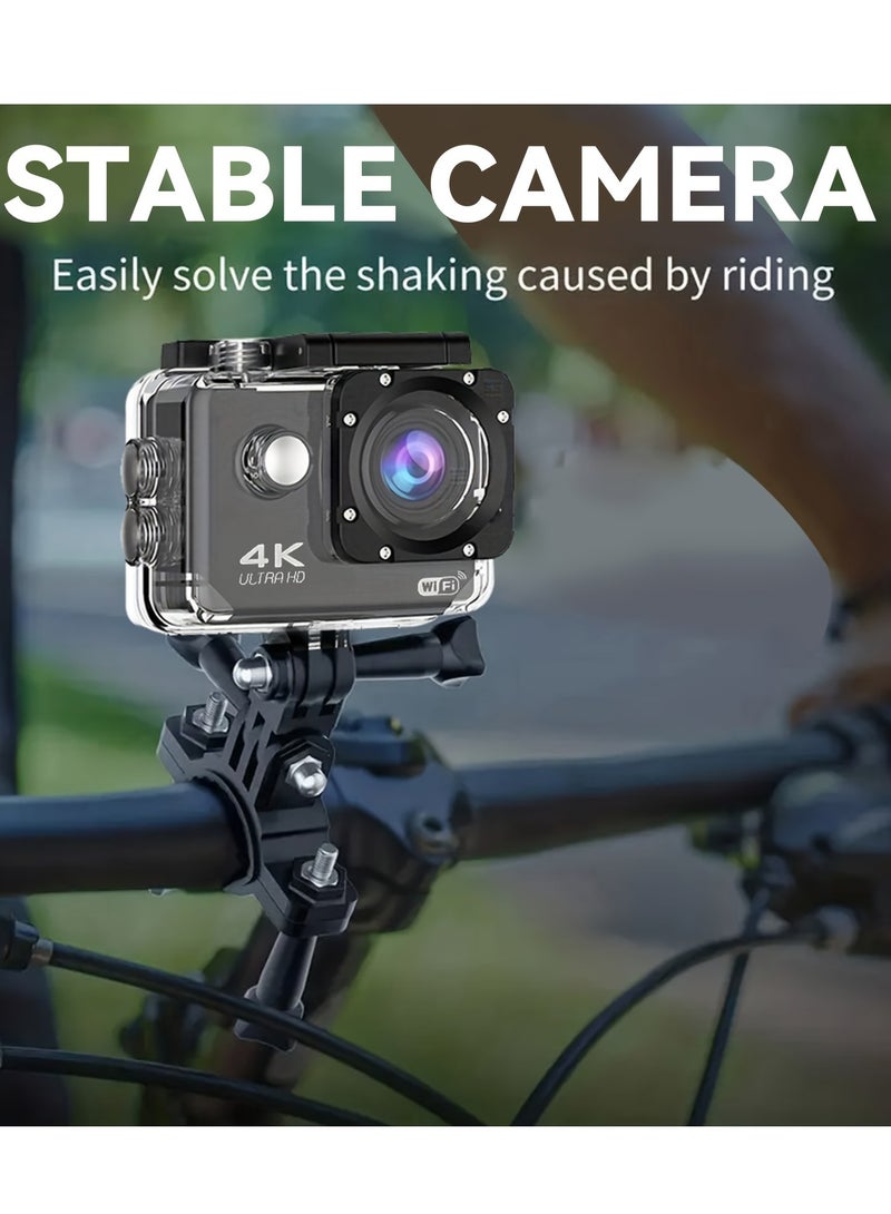 Helmet Camera, Small Camera, 360-degree Panoramic Camera, 4K Action Camera, 1080P Action Camera (with Waterproof Housing), Mini Smart HD Waterproof Outdoor Camera (with 32GB Memory Card) - Image 3