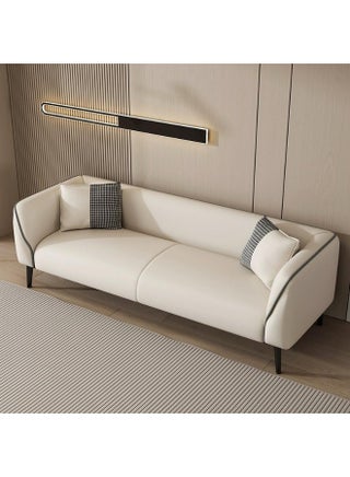 Modern 3 Seater Faux Leather Sofa Stylish and Comfortable (Milky White, 4 Seater) - pzsku/ZD9D77DEC22426B227C5CZ/45/_/1725442888/3c99ba81-4111-440d-858a-a297a377d0c3