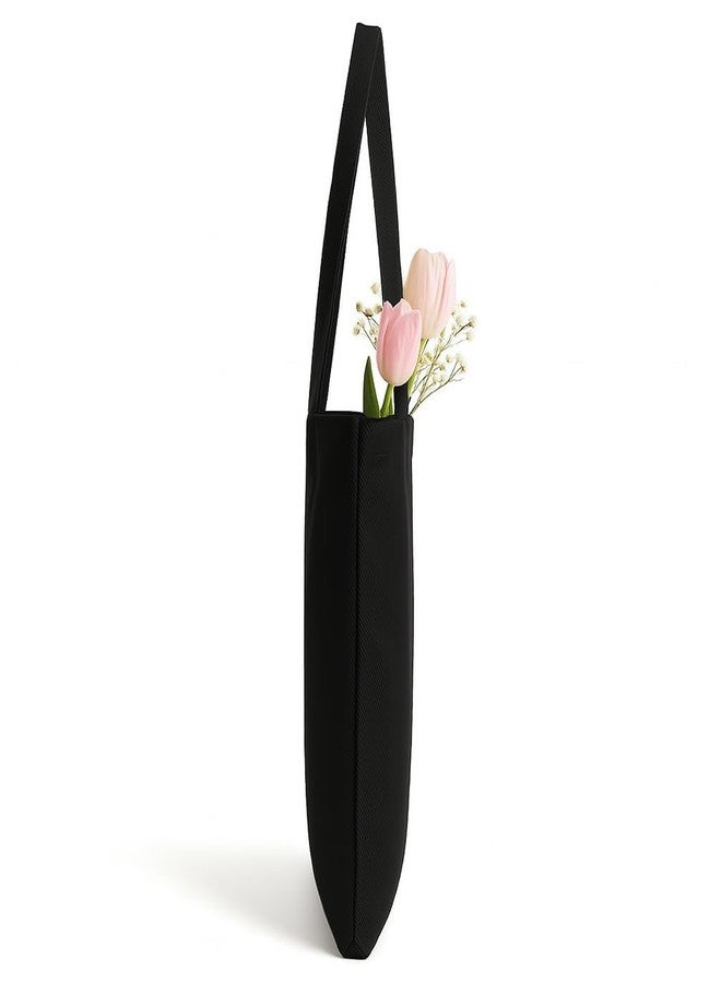 TrendoPrint Printed Women's Black Tote Bag 14 x 16 inch Stylish Laptop-Friendly Handbag for Office, College & Daily Use, Spacious Shoulder Bag with Durable Handles (TB3) - Image 4