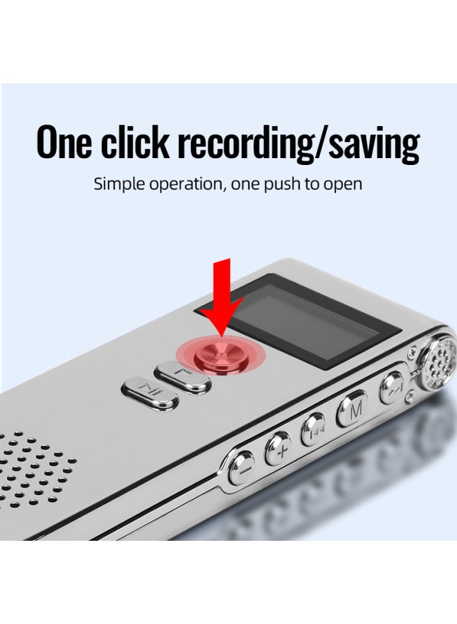 Source X5 Super Long Standby Recorder Mp3ai Intelligent Professional HD Noise Reduction Voice Control Recording Pen - اللون: الإنجليزية محايدة عبر الحدود - السعة: 16 جيجابايت - Image 4