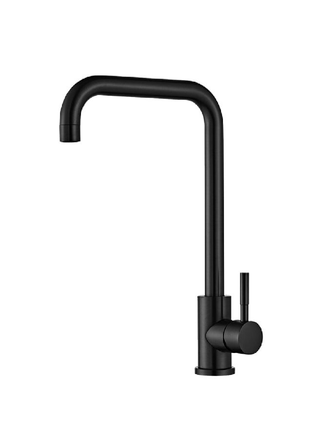 Aqua Drop Durable Modern Design Single Handle Stainless Steel Kitchen Mixer Black 1 x 1 x 1 cm JS-K110B