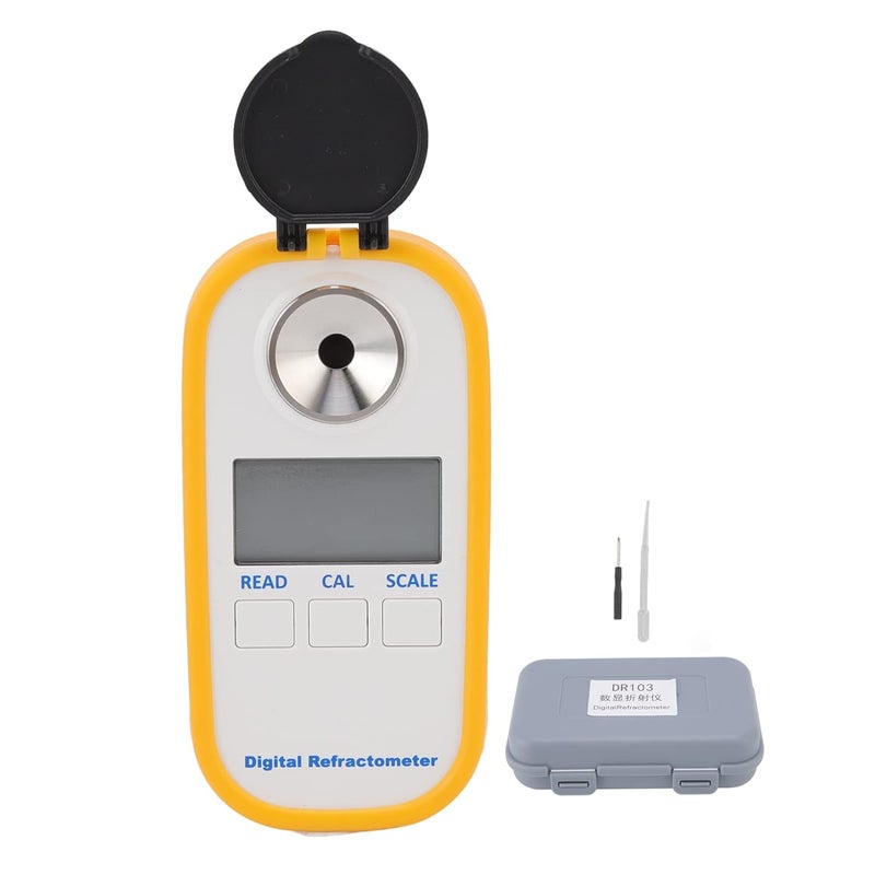 Handheld Digital Refractometer Fruit Sugar Meter Pocket Tester with Accurate Display - Fast Calibration, High Precision for Pear Watermelon Grape - Image 1