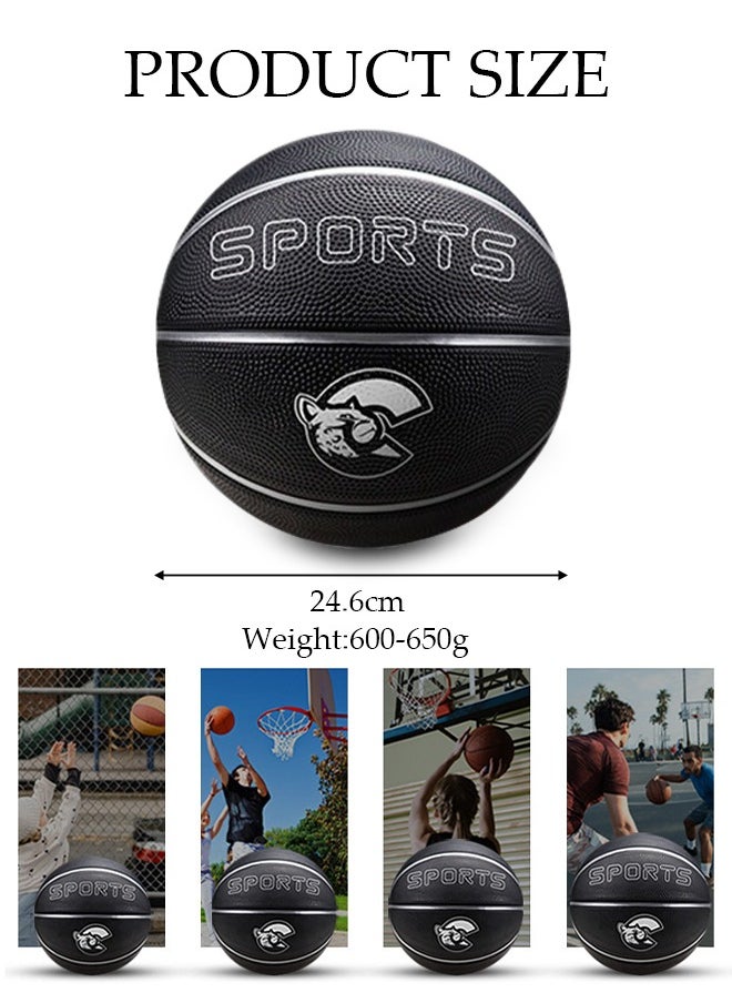 DUNISO Hygroscopic PU Basketball Outdoor Indoor Mens Basketball Ball Official Size 7 Basketballs Black  - Image 4