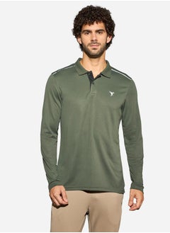 Technosport Men Solid Slim Fit Polo T-Shirt with Technocool by Styli  - Image 2
