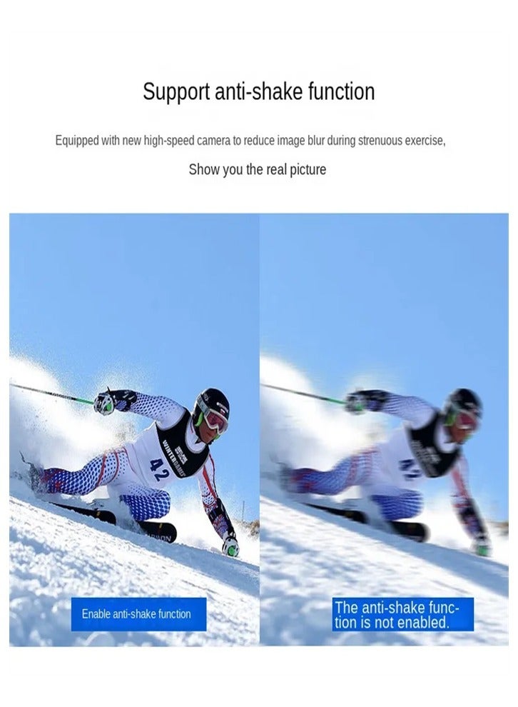 Gray Sports Camera 4K 128GB Anti-Shake Camera with Remote Control Sports Camera - Image 5