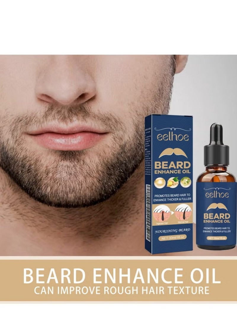 EELHOE EELHOE Beard Growth Oil - Nourishing Treatment for Thicker, Softer Facial Hair with Moisturizing Shine | Strengthens Roots & Prevents Itch - Image 2