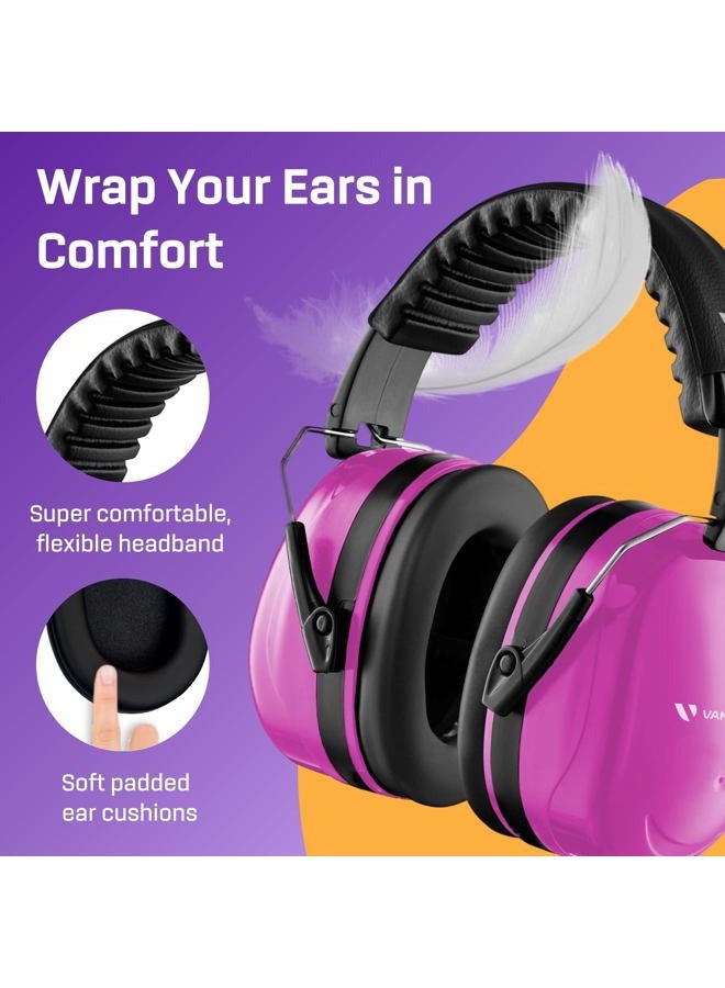 Vanderfields Ear Defenders Adult - Foldable Hearing Protection Ear Muffs Noise Cancelling - Perfect for DIYm Working, Shooting, Gardening - Adjustable Headband for Adults Men Women - 2 Years Warranty - Image 4