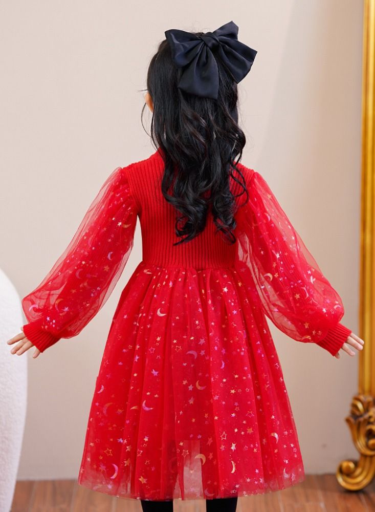 Loquat Autumn And Winter Style Princess Dress Red  - Image 2