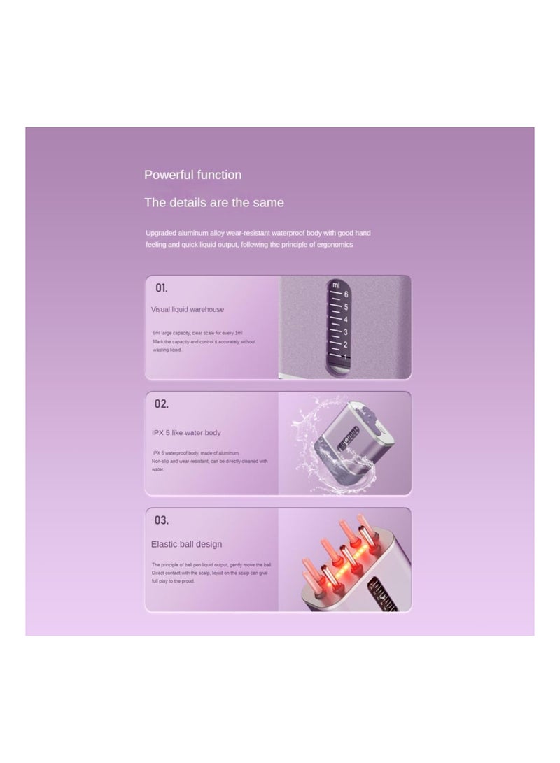 Electric Scalp Massager Brush with Hair Oil Applicator for Hair Treatment and Growth, Portable Head Massager for Scalp Care and Liquid Application, Ideal for Scalp Oil Use. - Image 5