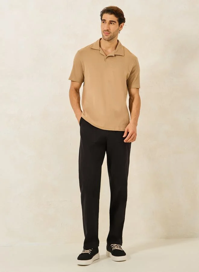 Styli Pocket Panel Relaxed Fit Cotton Chino