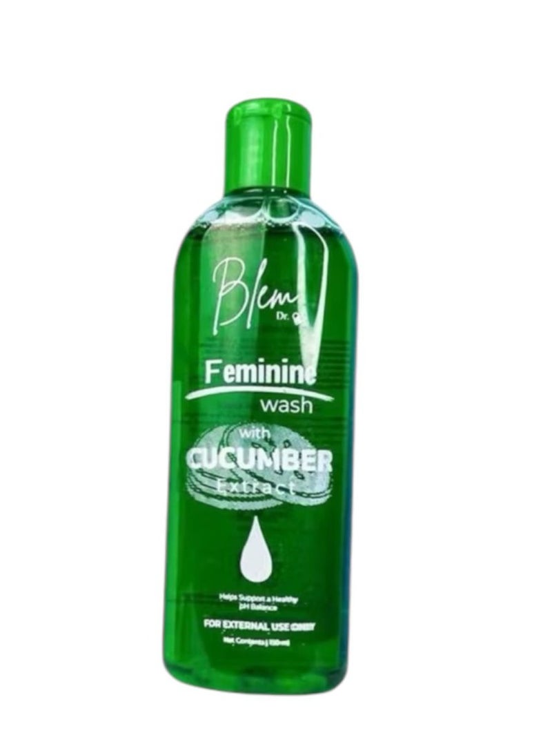 Feminine wash with cucumber extract