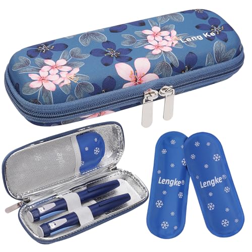 BOMKEE Insulin Cooler Travel Case, Diabetic Insulin Pen Carrying Case Portable Insulin Cooling Bag Organizer for Diabetic Supplies with 2 Ice Pack - Image 1
