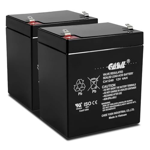 Casil FPC-5189 Pack of 2 Genuine CA1240 12V 4Ah SLA Alarm Battery - Image 1