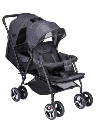 Lightweight Double Stroller for Twins - Foldable Twin Baby Stroller with Adjustable Canopy, Storage Basket, and Safety Features, BLACK - pzsku/ZD9D8214D3428D2AB3451Z/45/1748247614/3a522fdc-2ec3-4e40-b5f2-981cfd9b1a97