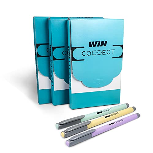 WIN Connect Ball Pens | 30 Blue Ink Pens | Diamond Cut Tip | Elasto Grip | Lightweight & Stylish Body | Perfect for Exams | Pens for Writing | Stationary Set | Ideal for School, Office & Business Use - Image 1