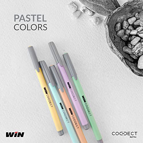 WIN Connect Ball Pens | 30 Blue Ink Pens | Diamond Cut Tip | Elasto Grip | Lightweight & Stylish Body | Perfect for Exams | Pens for Writing | Stationary Set | Ideal for School, Office & Business Use - Image 5