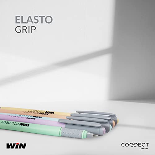 WIN Connect Ball Pens | 30 Blue Ink Pens | Diamond Cut Tip | Elasto Grip | Lightweight & Stylish Body | Perfect for Exams | Pens for Writing | Stationary Set | Ideal for School, Office & Business Use - Image 4